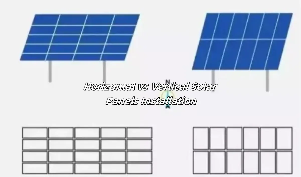 horizontal vs vertical solar panel layout vízszintes vs függőleges napelem elrendezés