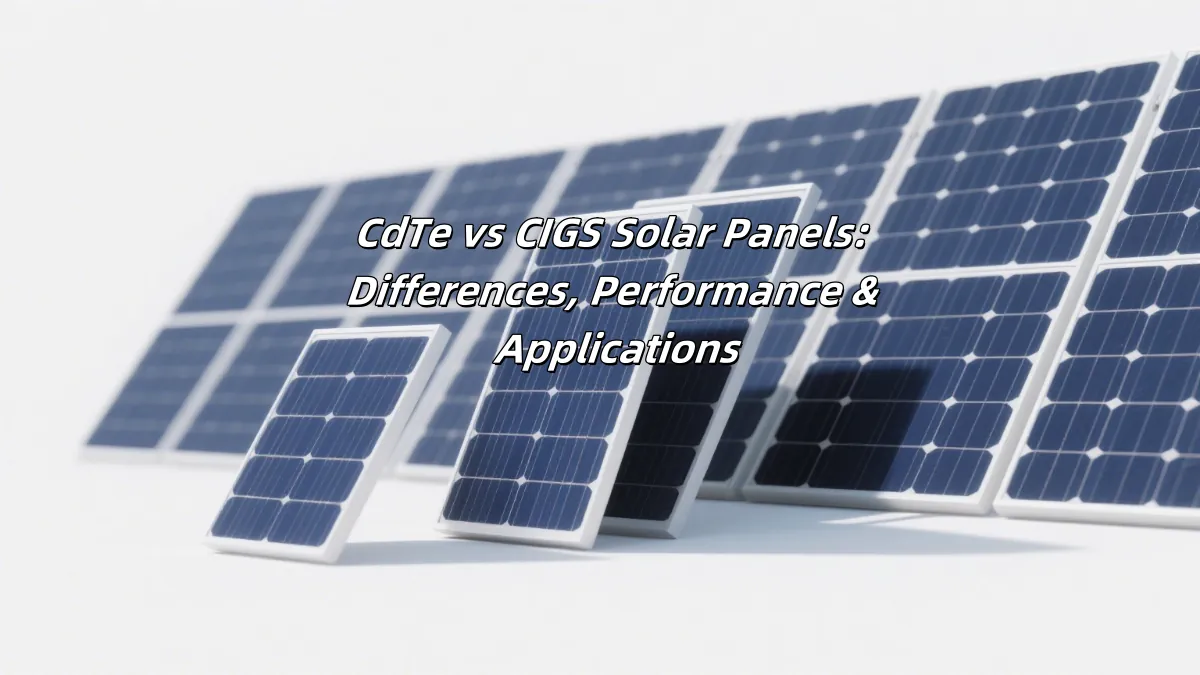 CdTe vs CIGS Solar Panels Panneaux solaires CdTe vs CIGS