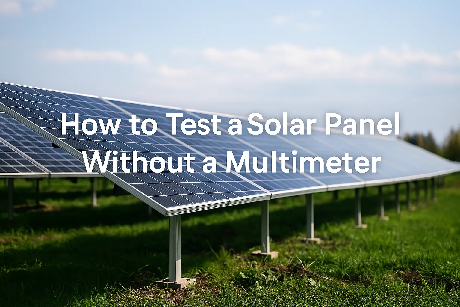 How to Test a Solar Panel Without a Multimeter Comment tester un panneau solaire sans multimètre