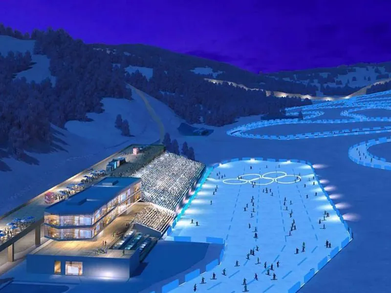 1 - Un projet de verre solaire dans la zone de compétition de Chongli continue de susciter une attention considérable